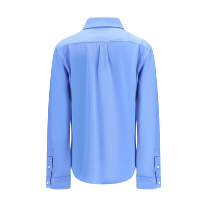 Blue Cotton Dress Shirt
