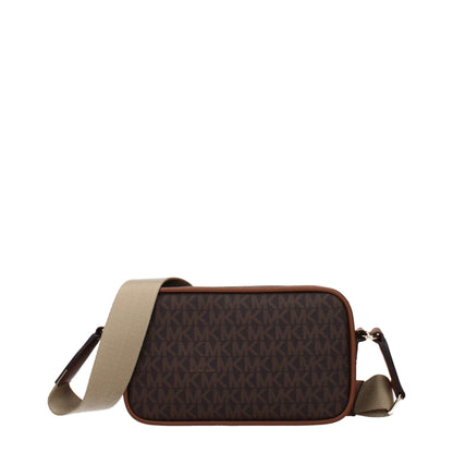 Brown Fabric Crossbody Bag
