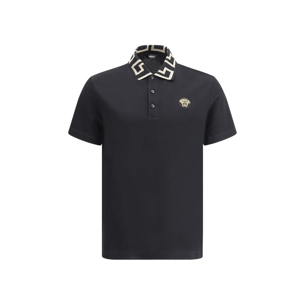 Black Cotton Polo Shirt