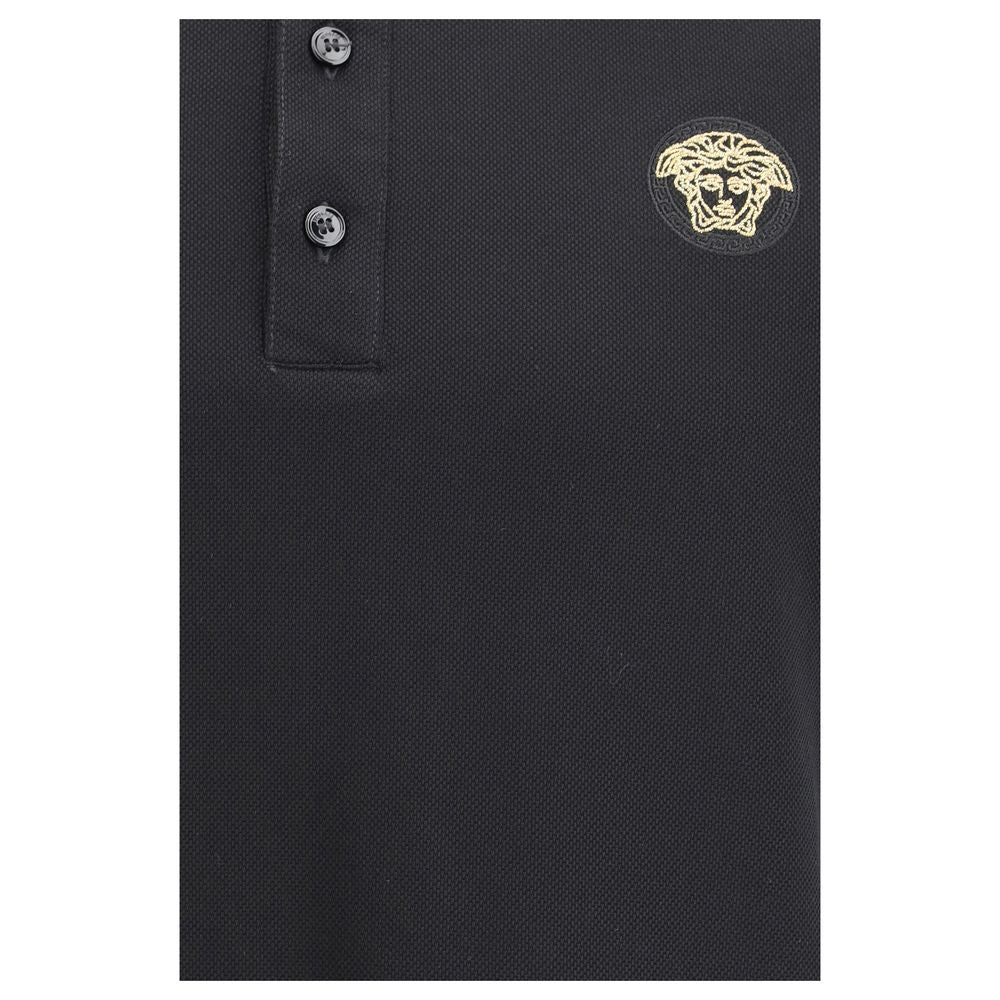 Black Cotton Polo Shirt