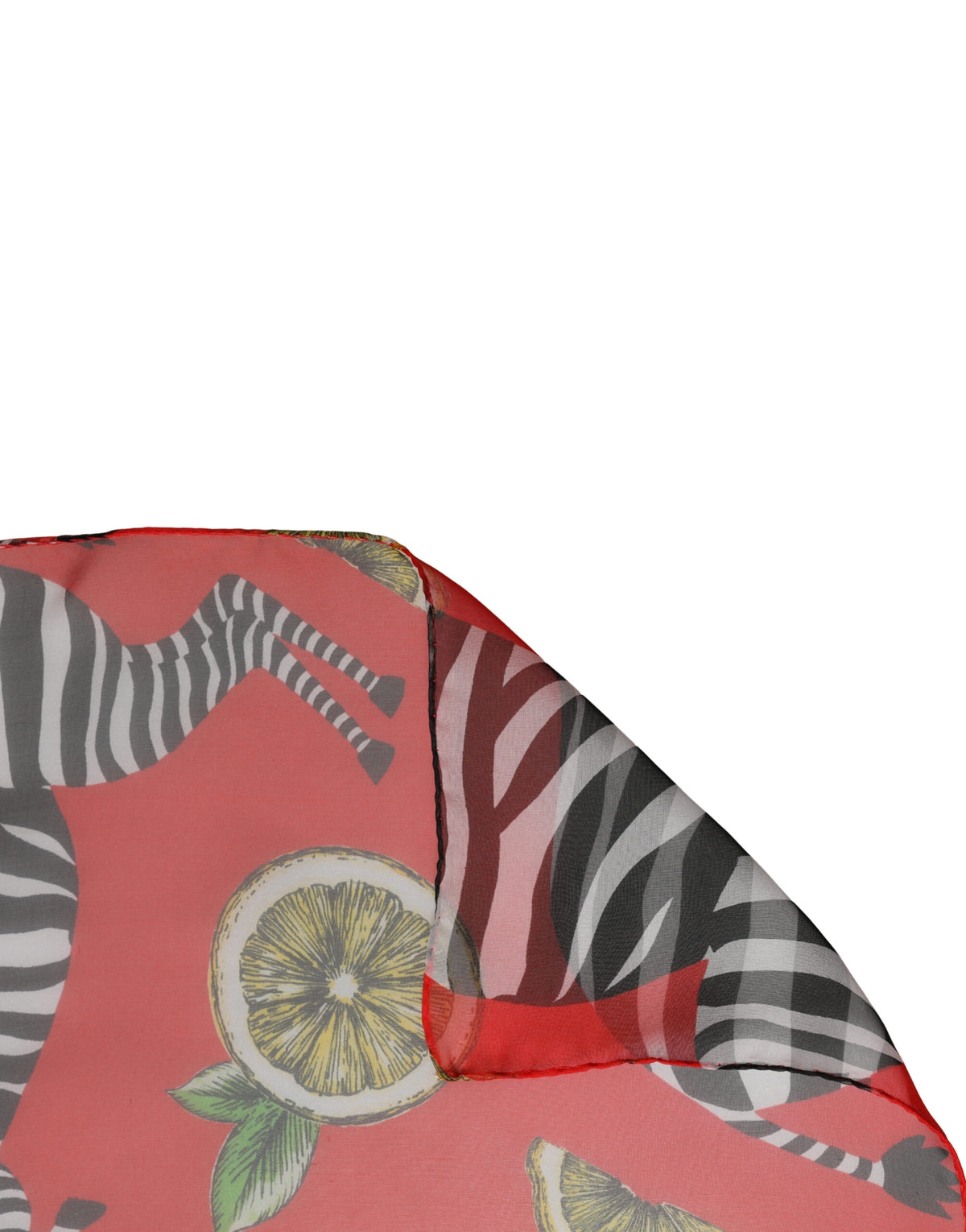 Red Zebra Print Silk Wrap Shawl Stole 200cm x 132cm Scarf