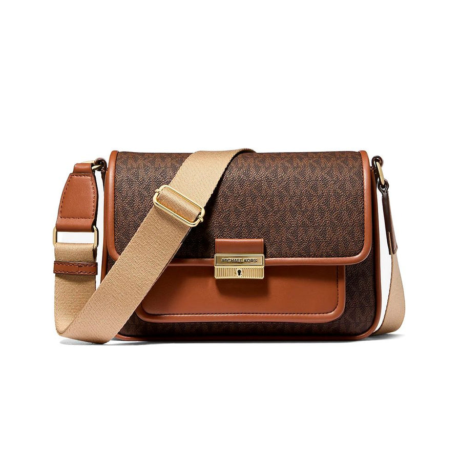 Brown Canvas Crossbody Bag