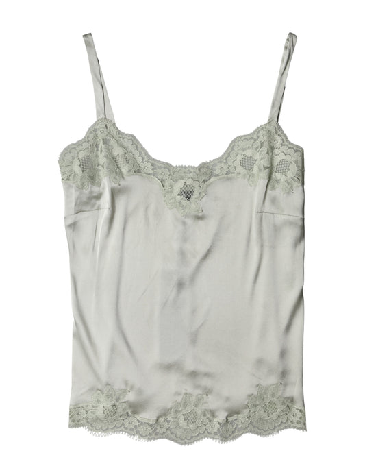 Light Green Floral Lace Lingerie Top Underwear