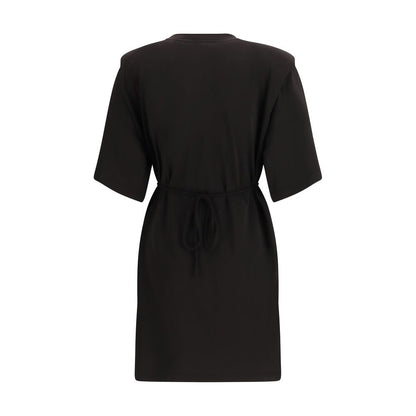 Black Acetate Casual Dress