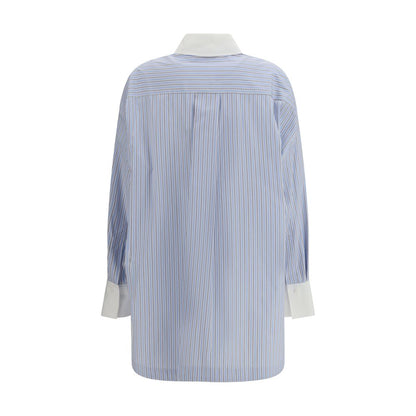 Blue Cotton Pattern Shirt