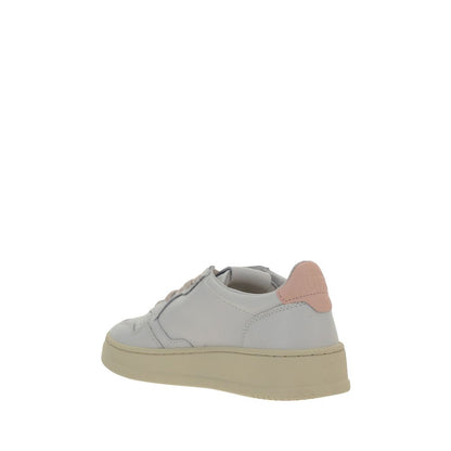 White Calf Leather Bos Taurus Low Top Sneakers