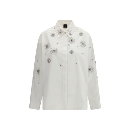 White Calf Leather Bos Taurus Pattern Shirt