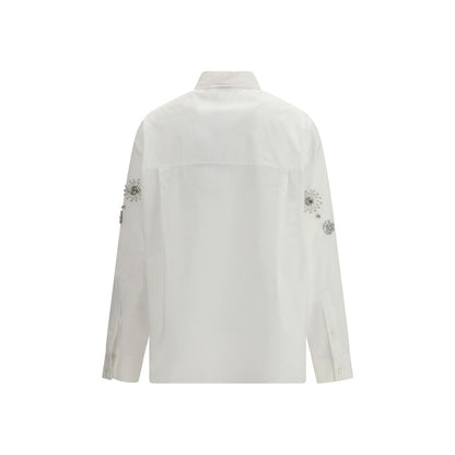 White Calf Leather Bos Taurus Pattern Shirt