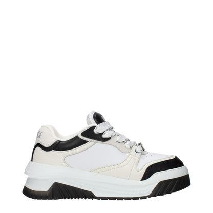 White Leather Low Top Sneakers