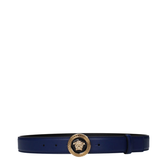 Blue Leather Regular Belt