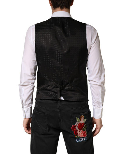 Black Wool Dress Men Formal Waistcoat Vest