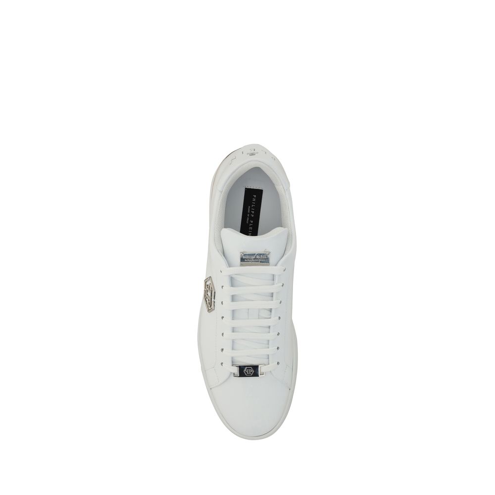 White Rubber Low Top Sneakers