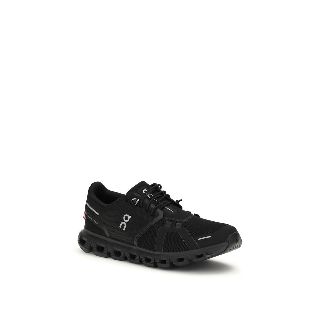 Black Recycled Polyester Athletic Sneakers