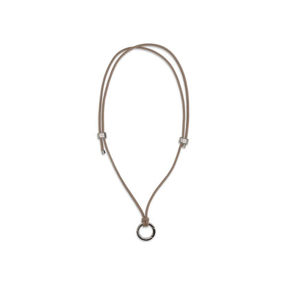 Black Calf Leather Bos Taurus Necklace