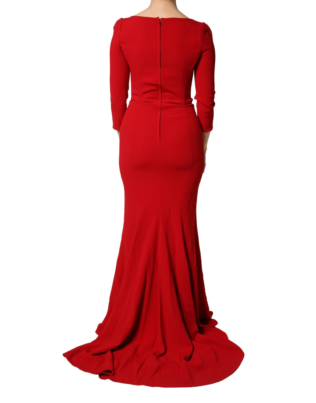 Red Viscose Sheath Bodycon Mermaid Dress