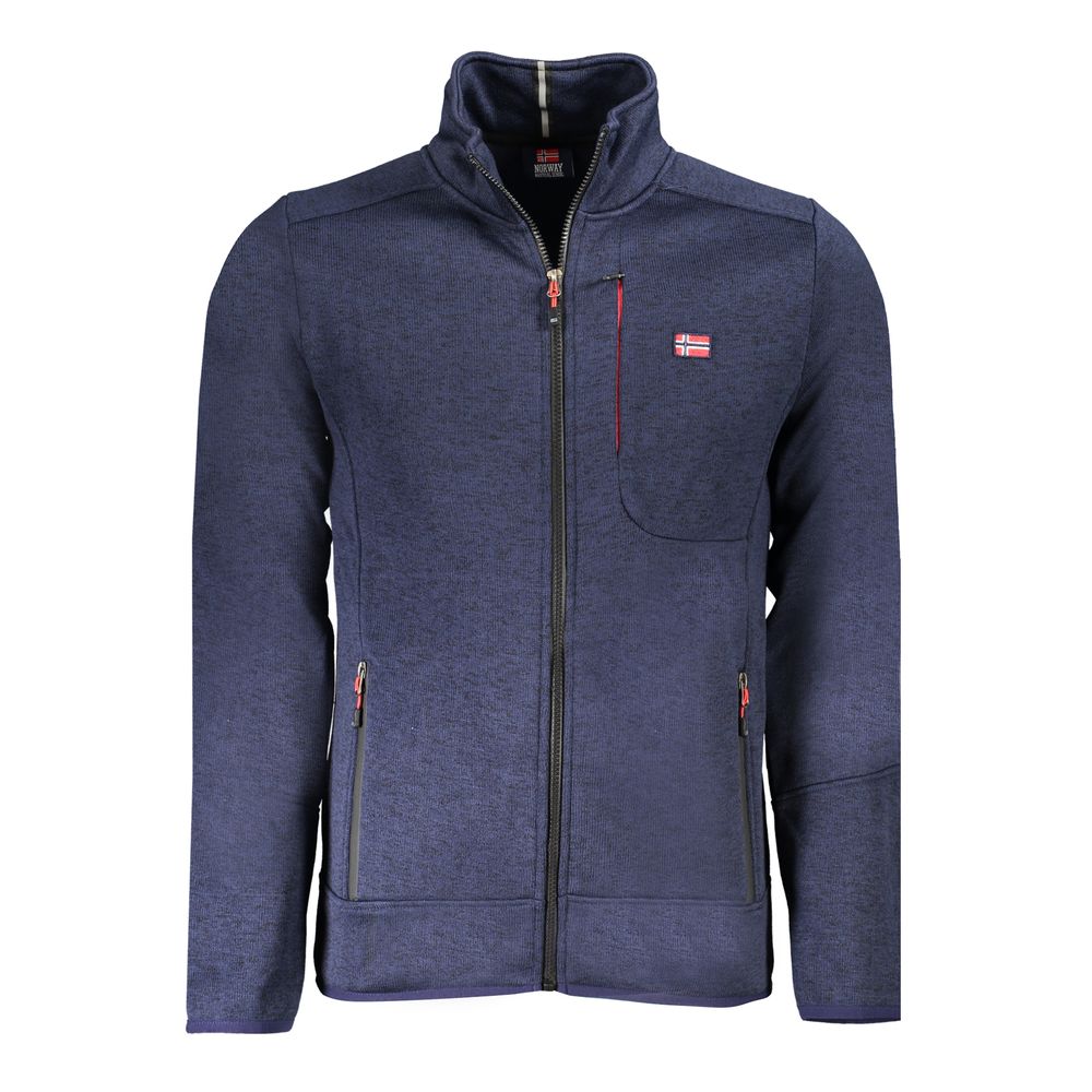 Blu Polyester Men Sweatshirt