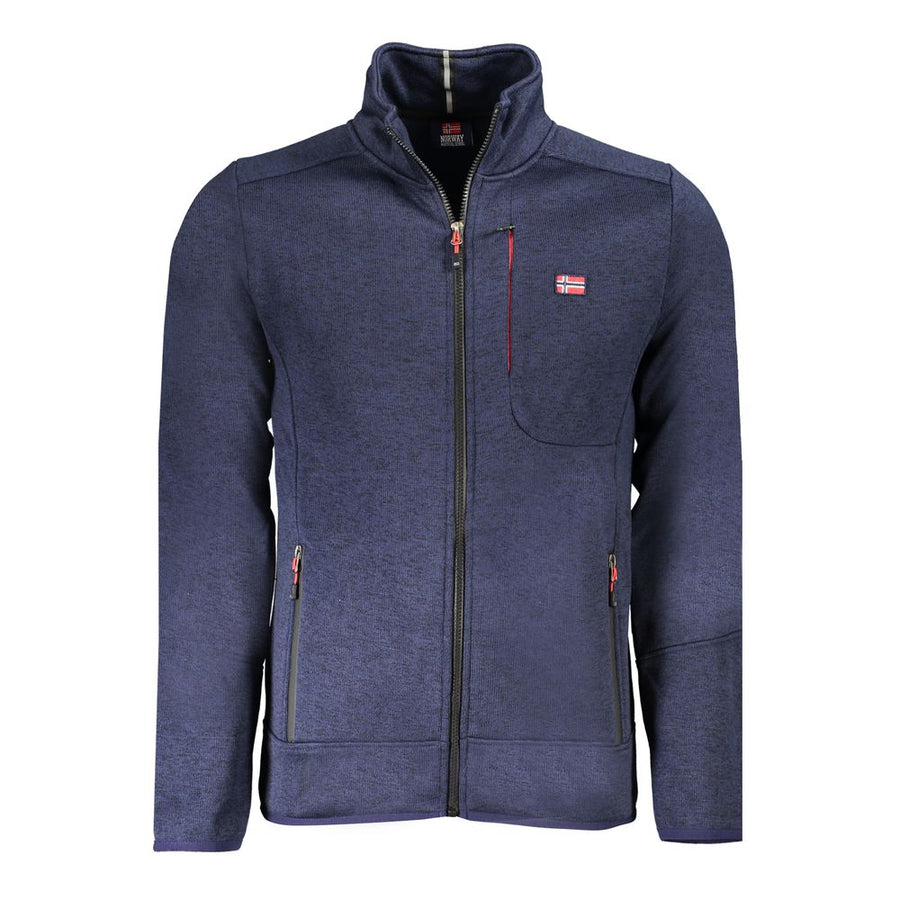Blu Polyester Men Sweatshirt