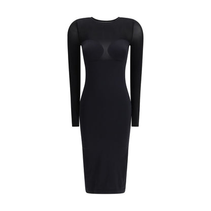 Black Polyamide Cocktail Dress
