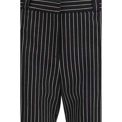 Black Wool Casual Pants