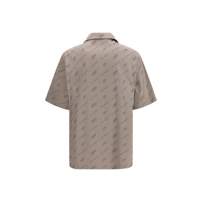 Beige Viscose Shortsleeve Shirt