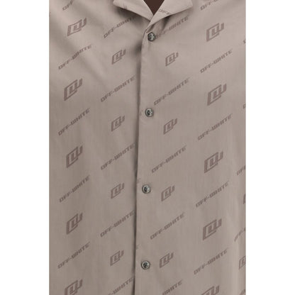 Beige Viscose Shortsleeve Shirt