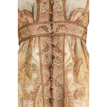 Multicolor Linen Long Dress