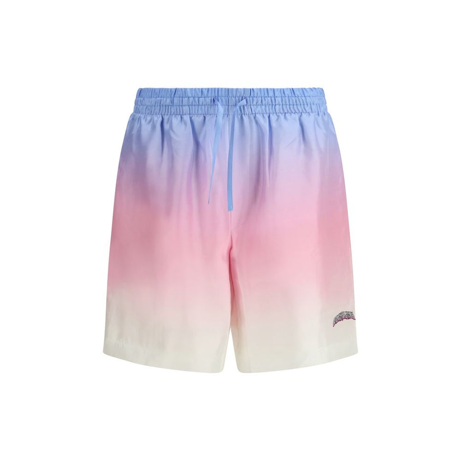 Multicolor Silk Bermuda Shorts