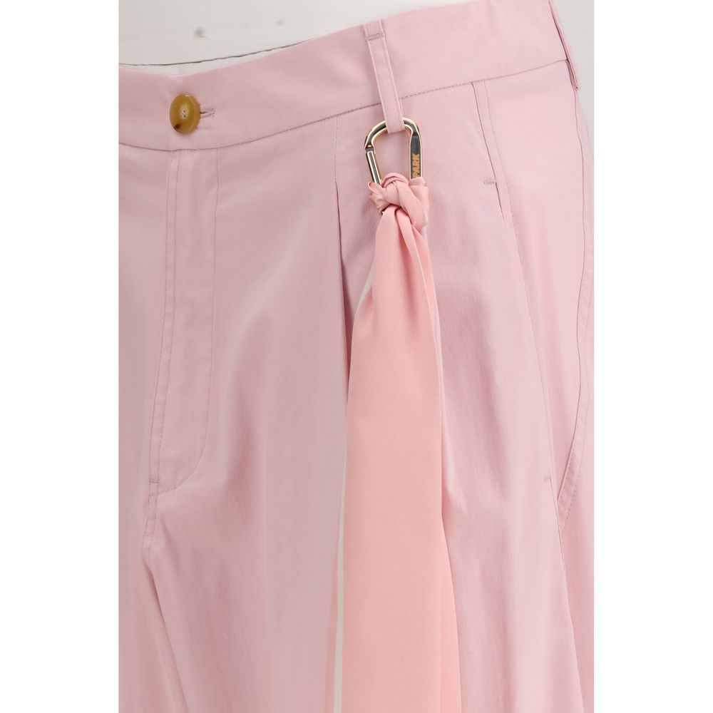 Multicolor Cotton Casual Pants