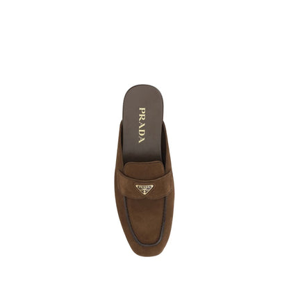 Brown Calf Leather Bos Taurus Mules