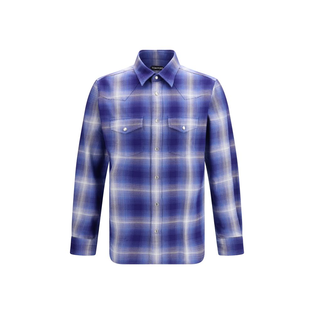 Blue Cotton Pattern Shirt