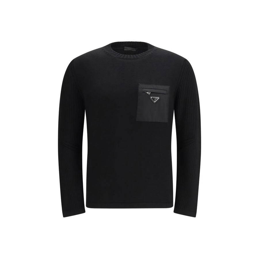 Black Fleece Wool Sweatshirt