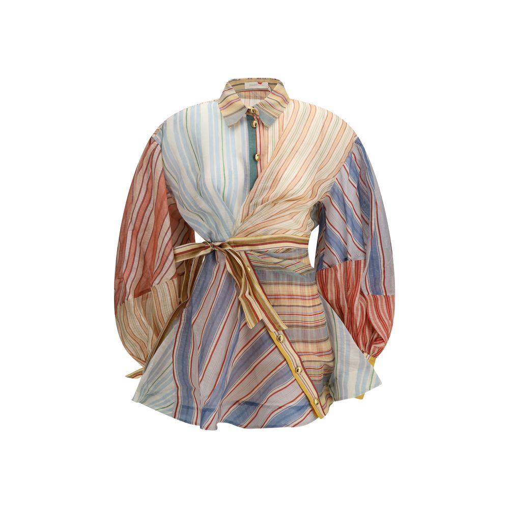 Multicolor Linen Casual Dress