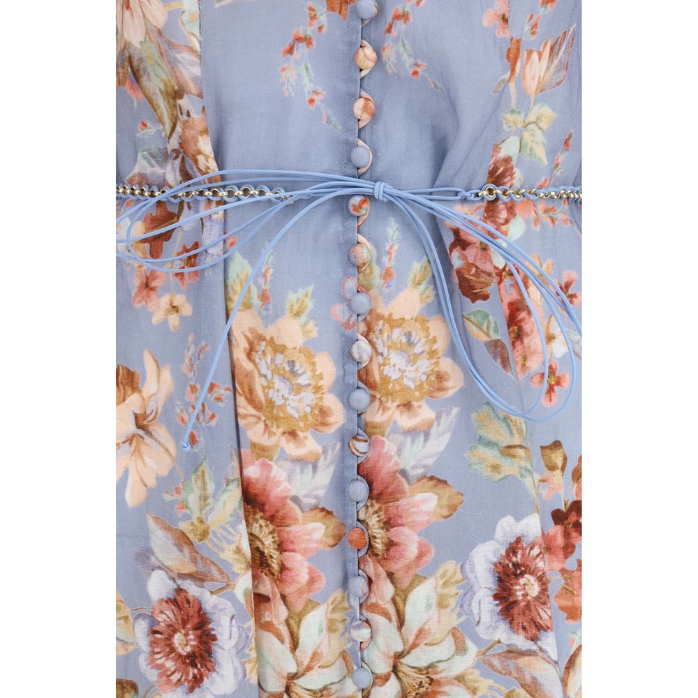 Multicolor Linen Long Dress