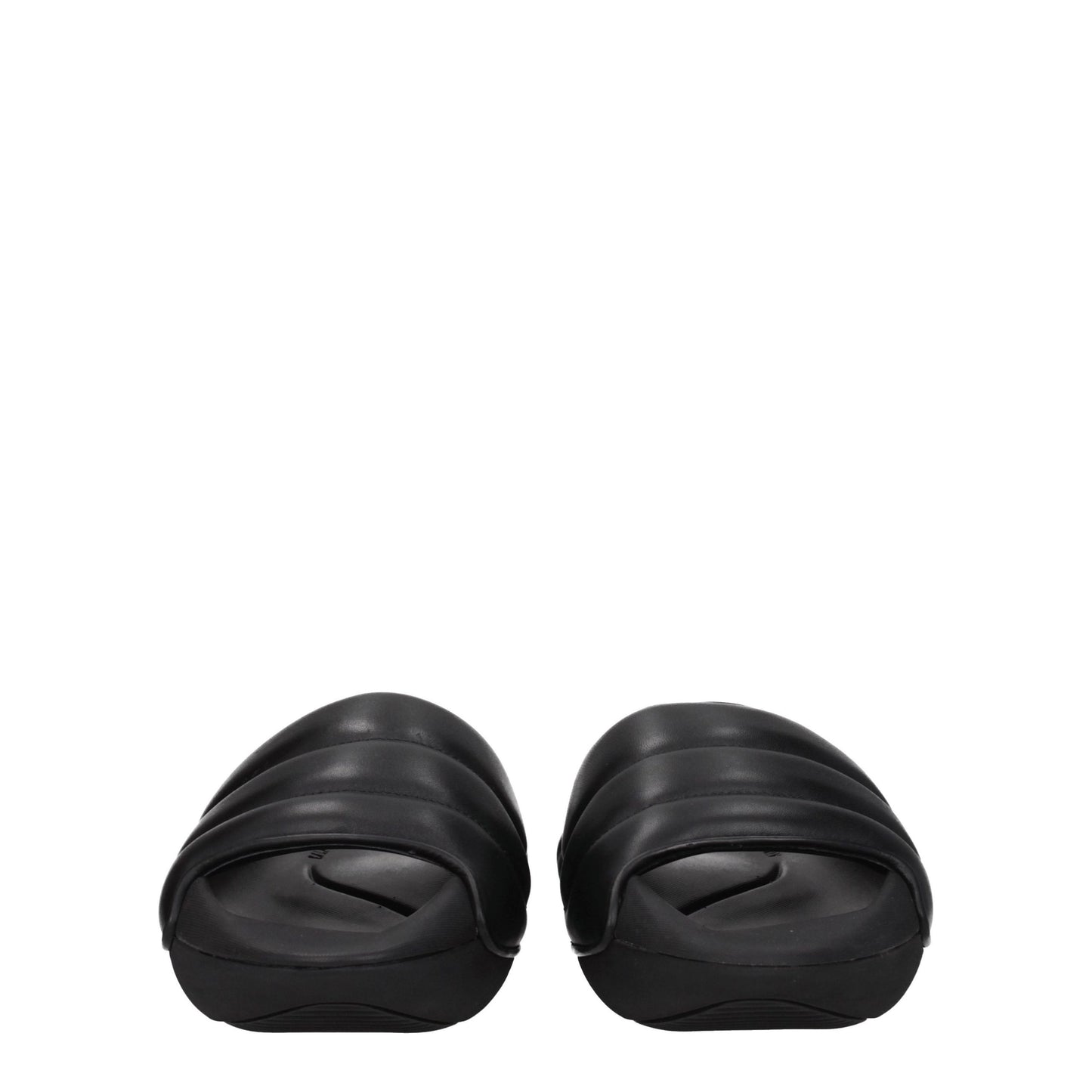 Black Leather Slippers