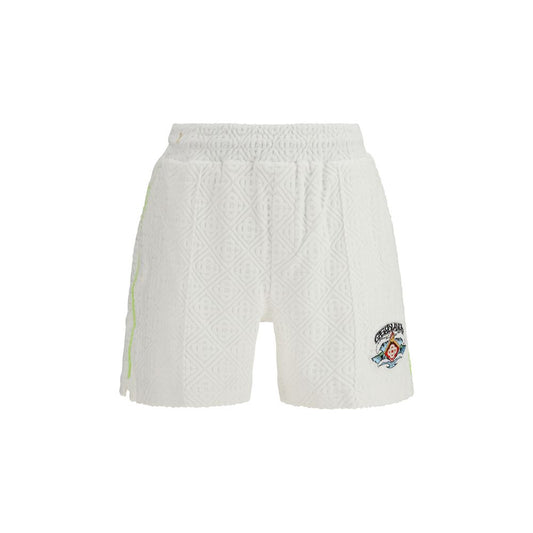 White Cotton Bermuda Shorts