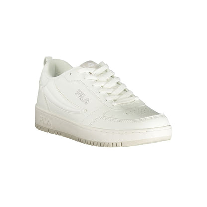 White Polyurethane Women Sneaker