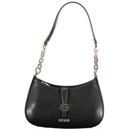 Black Polyurethane Women Handbag