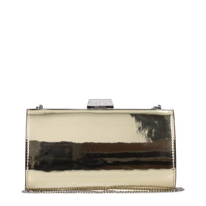 Gold Leather Clutch Bag