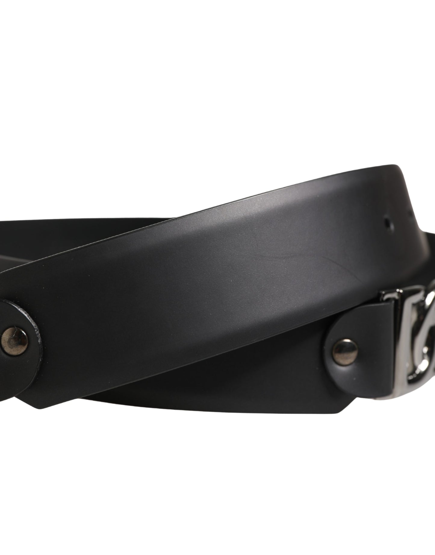 Men Black Classic Leather Metal Buckle Belt