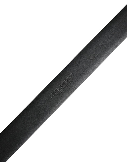 Men Blue Classic Leather Metal Buckle Belt