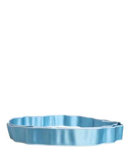 Light Blue Silk Satin Waist Women Cintura Belt