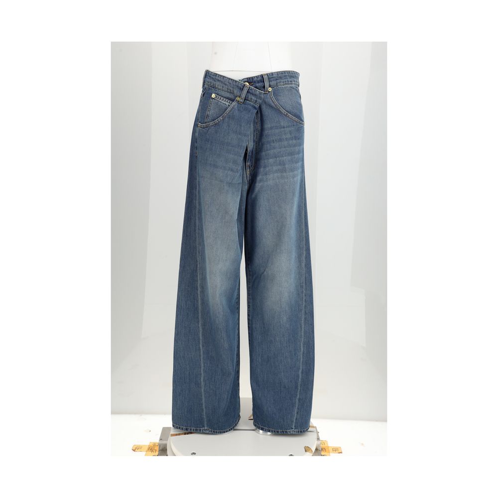 Blue Cotton Relaxed Fit Jeans