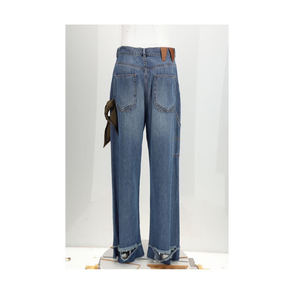 Blue Cotton Relaxed Fit Jeans
