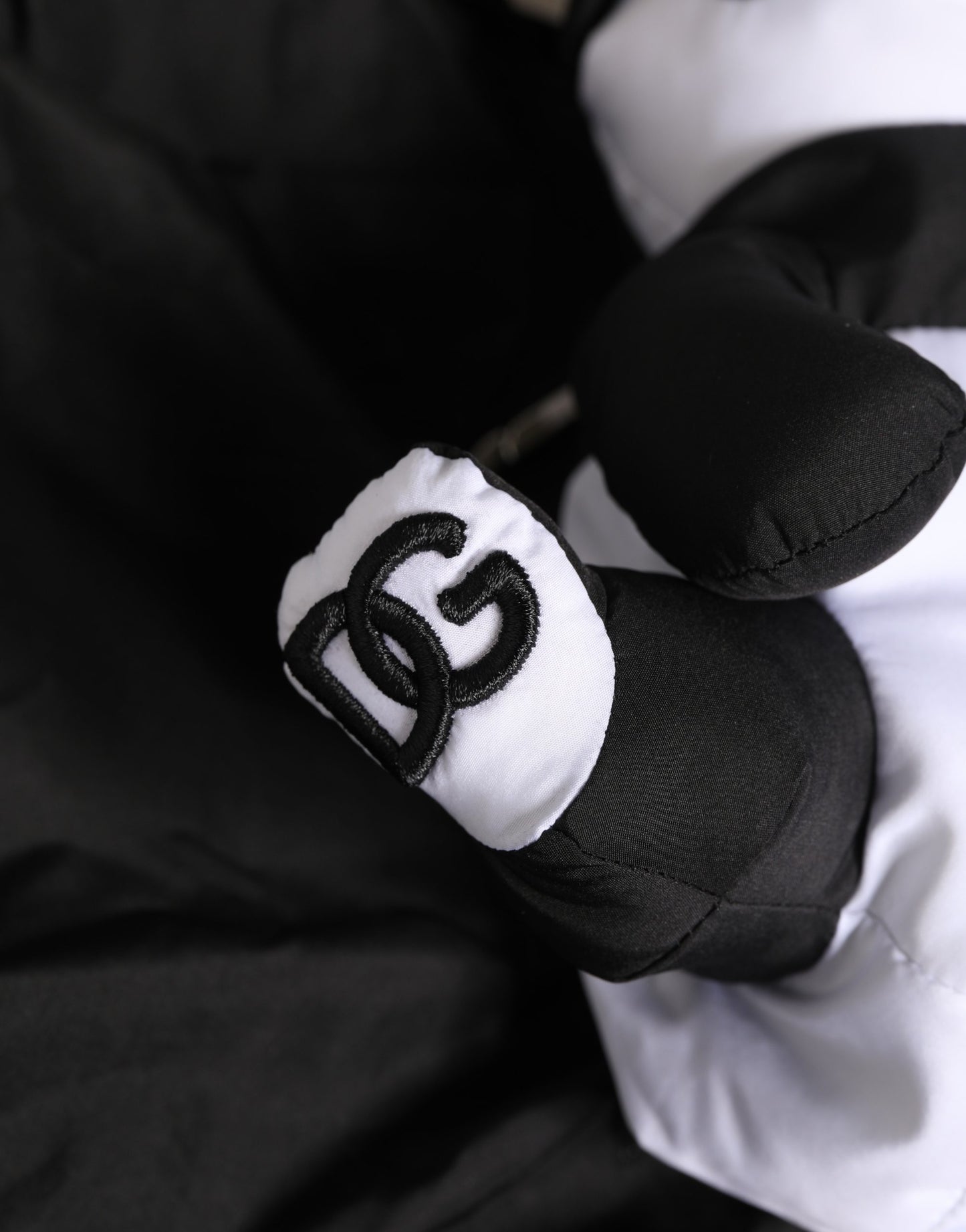 Men Black Polyester Panda Stuffed Ecobag Bag