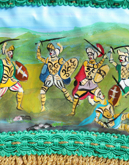 Multicolor Woven Straw Basket Embellished Sicily Bag