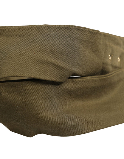 Army Green Cotton Round Buckle Waist Belt