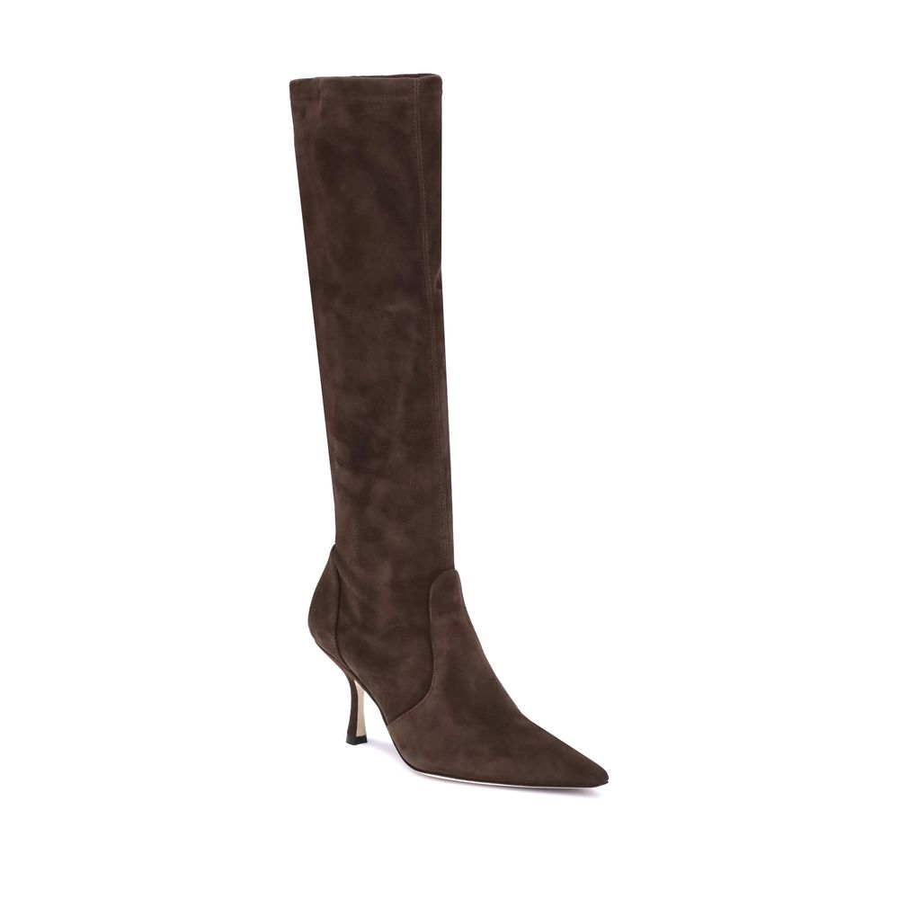 Brown Calf Leather Bos Taurus High Heel Boots