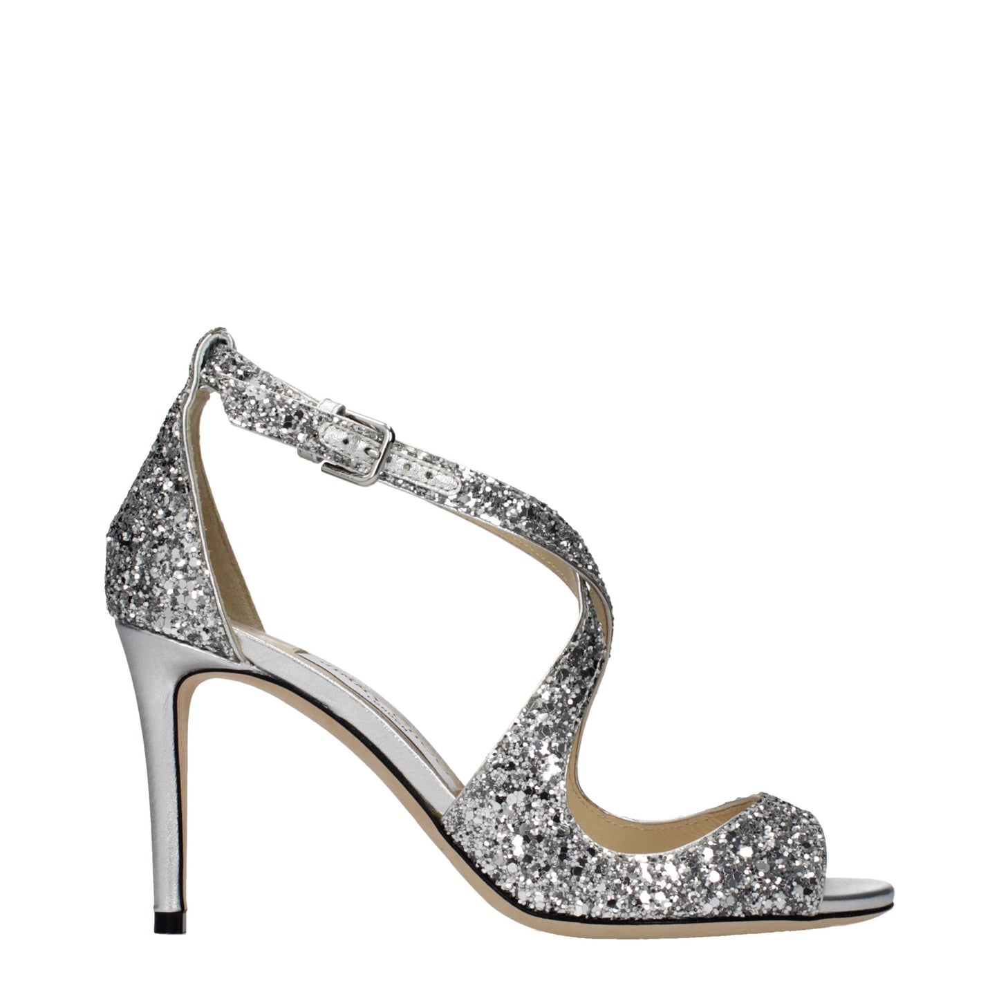 Gray Plastic Strap-On Sandals