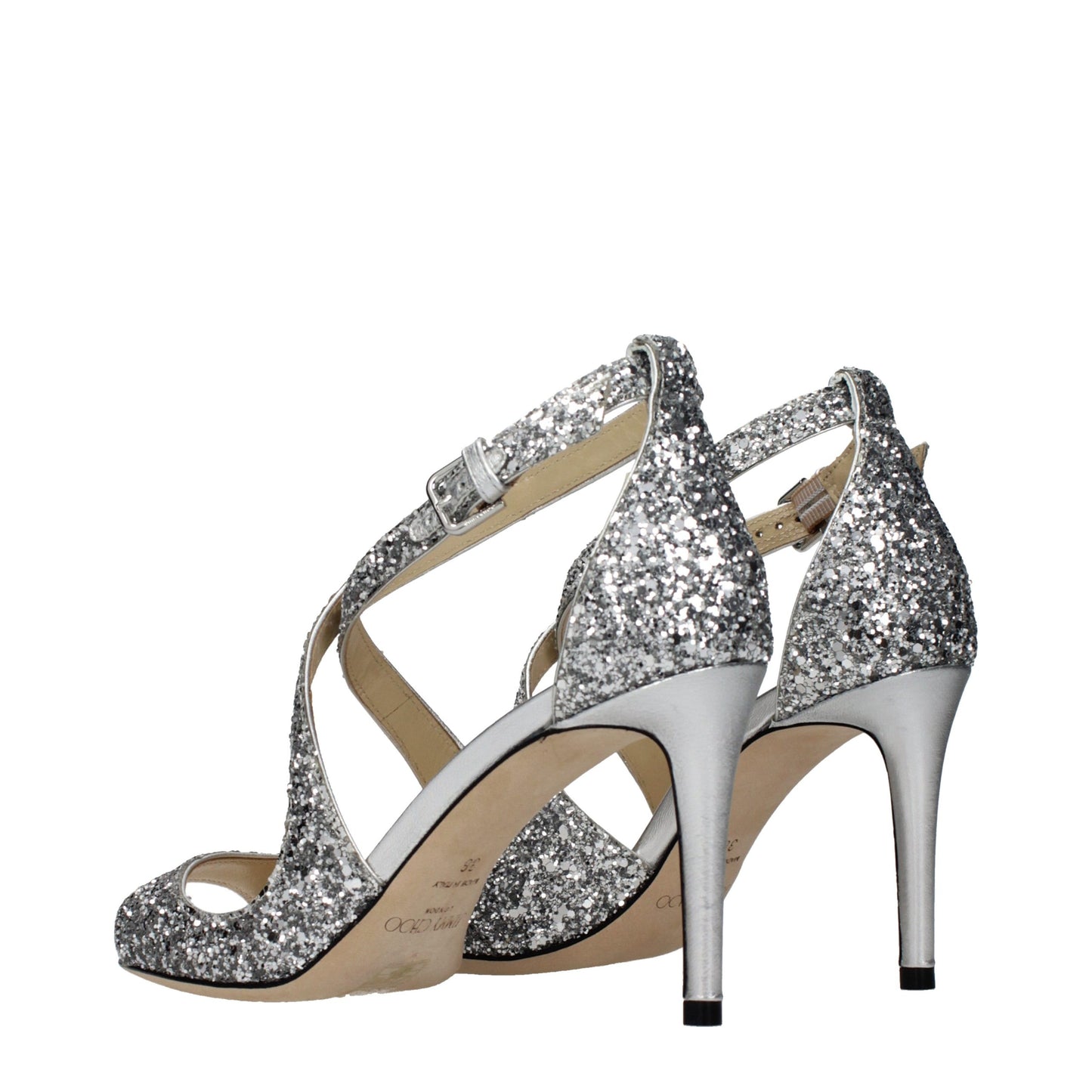 Gray Plastic Strap-On Sandals