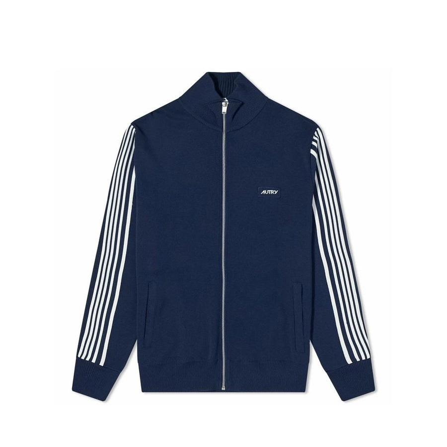 Blue Nylon Cardigan